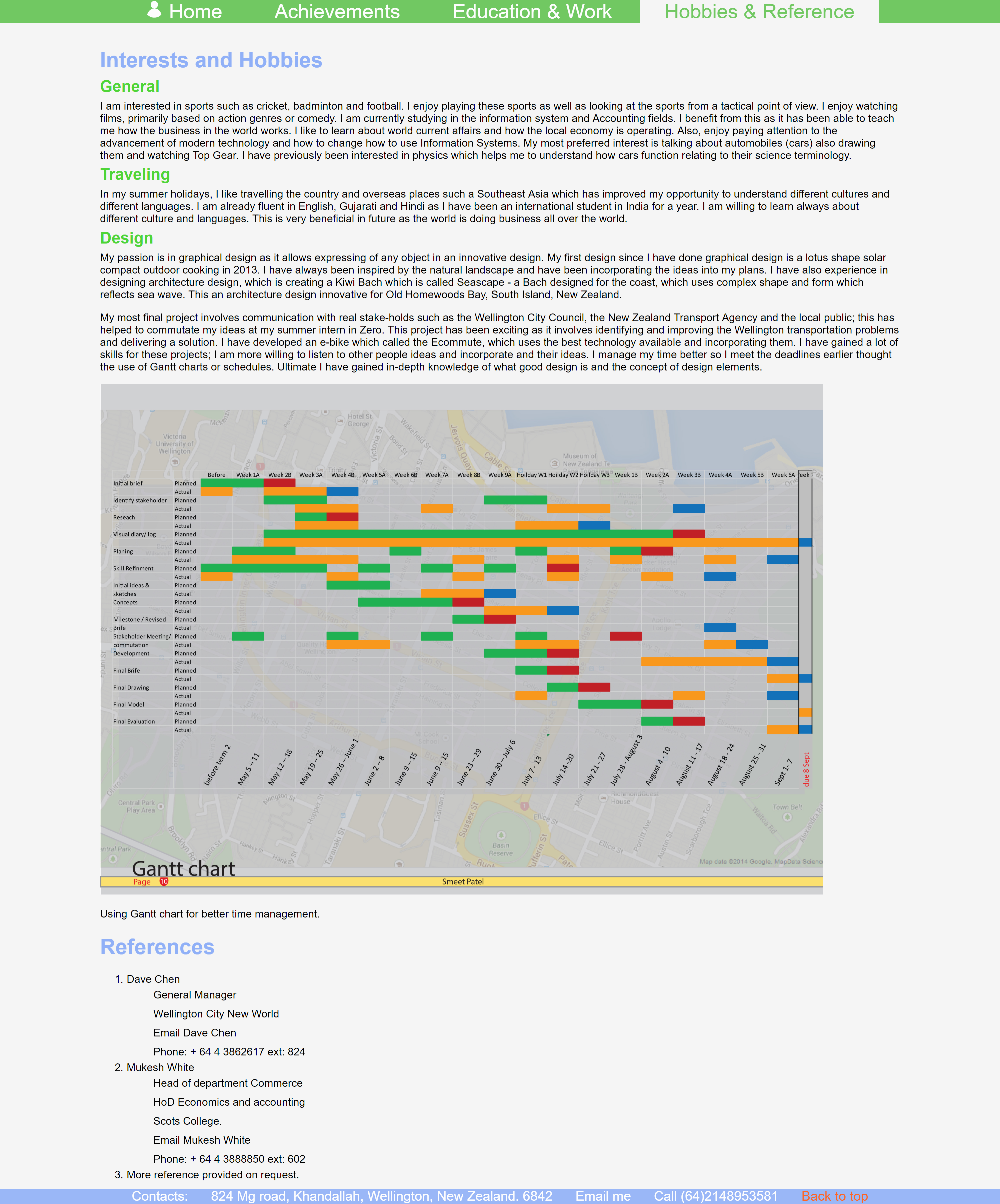 Interest & hobbies + reference (My CYBER CV 2015)